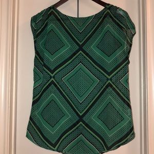 banana republic patterned sleeveless top